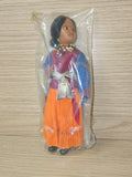 Poupée amérindienne ancienne vintage fille en plastique, souvenir rétro collecti