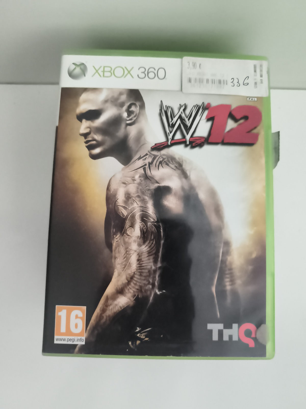 Jeu Xbox 360 WWE 12 THQ, boîte d'origine, PEGI 16, catch wrestling