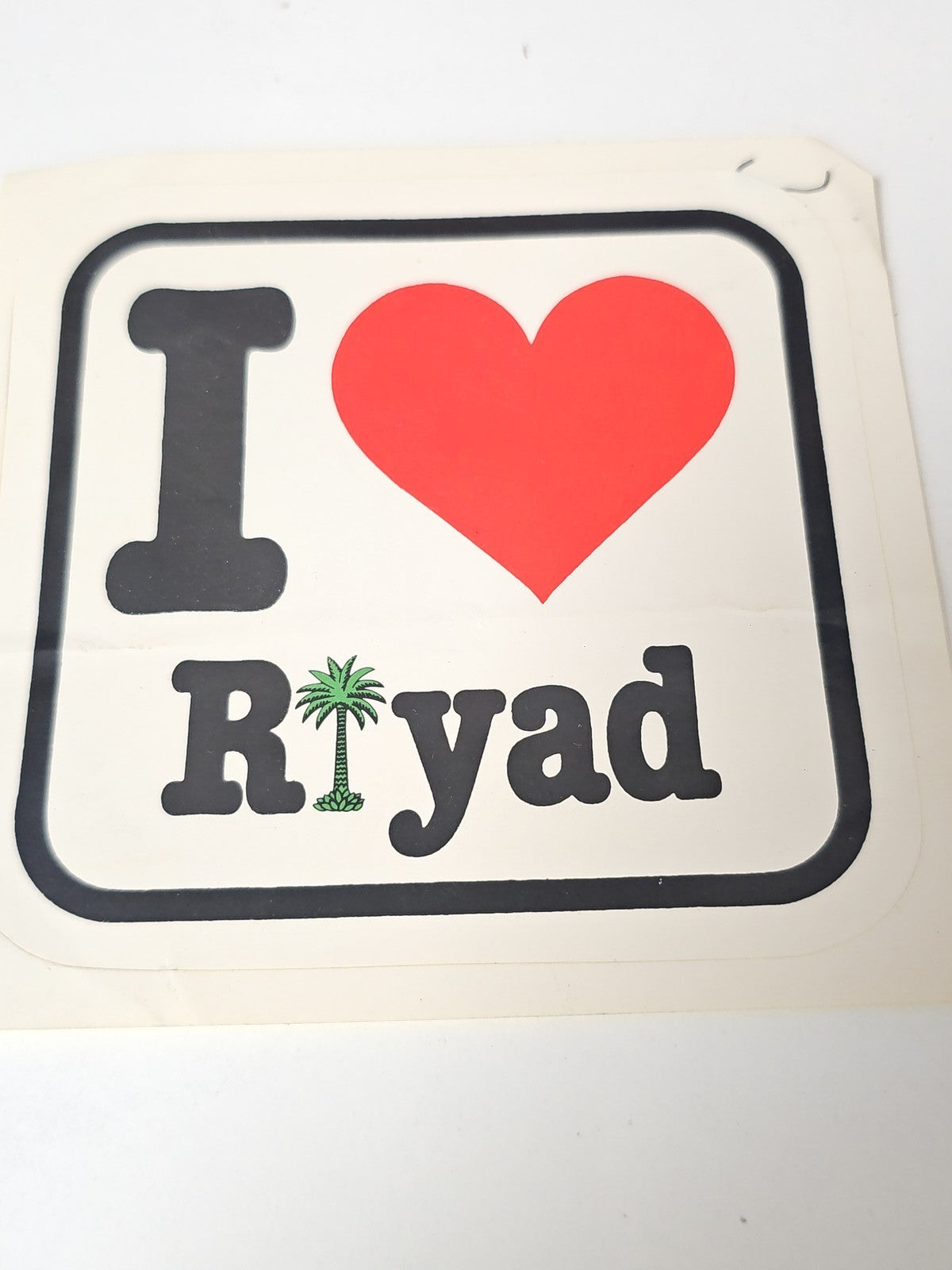 Vintage autocollant publicitaire ancien Riyad grand format rétro collection