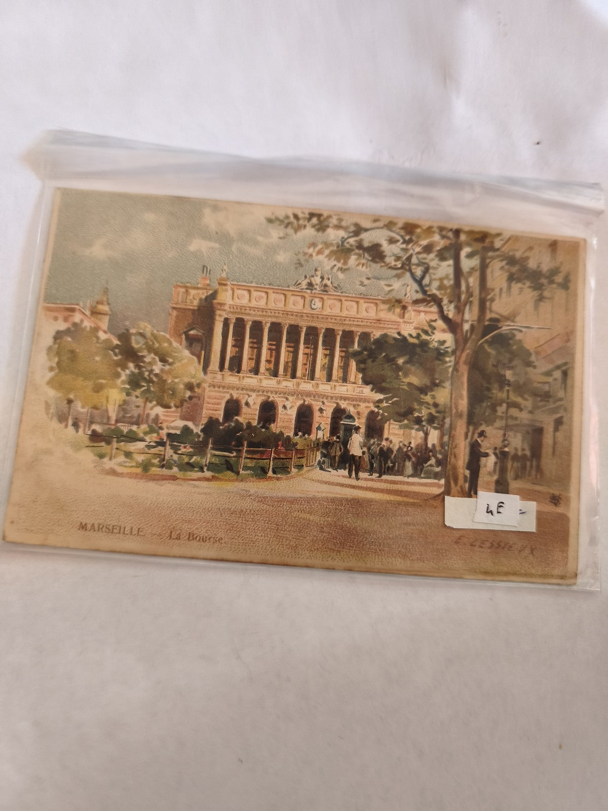Carte postale ancienne vintage Marseille Centre Bourse collection rétro France