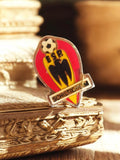 Pin's football vintage ESP Schiltigheim écusson rouge noir jaune