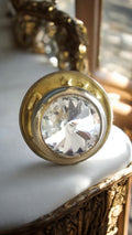 Broche vintage strass cristal monture dorée édition limitée rétro chic