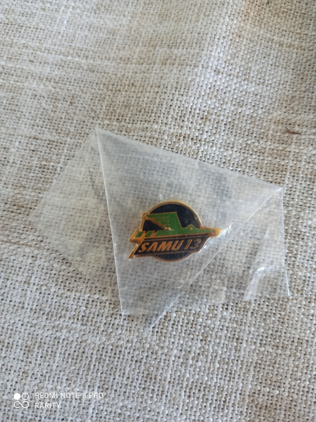 Pin's vintage SAMU 13, insigne ancien, ambulance verte, badge médical