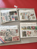 Lot ancien timbres de collection monde, vrac multicolore, thématiques variées