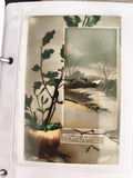 Carte postale ancienne Bonne Année houx paysage hiver Gloria CPA