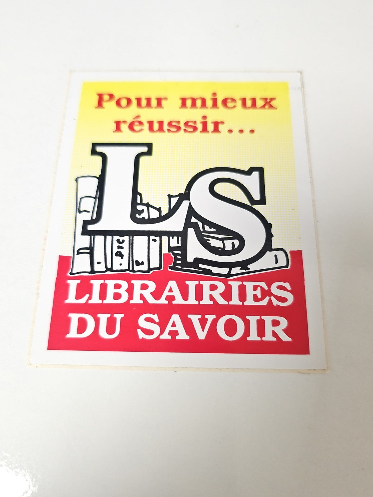 Vintage autocollant publicitaire ancien Librairies du Savoir rétro collection dé