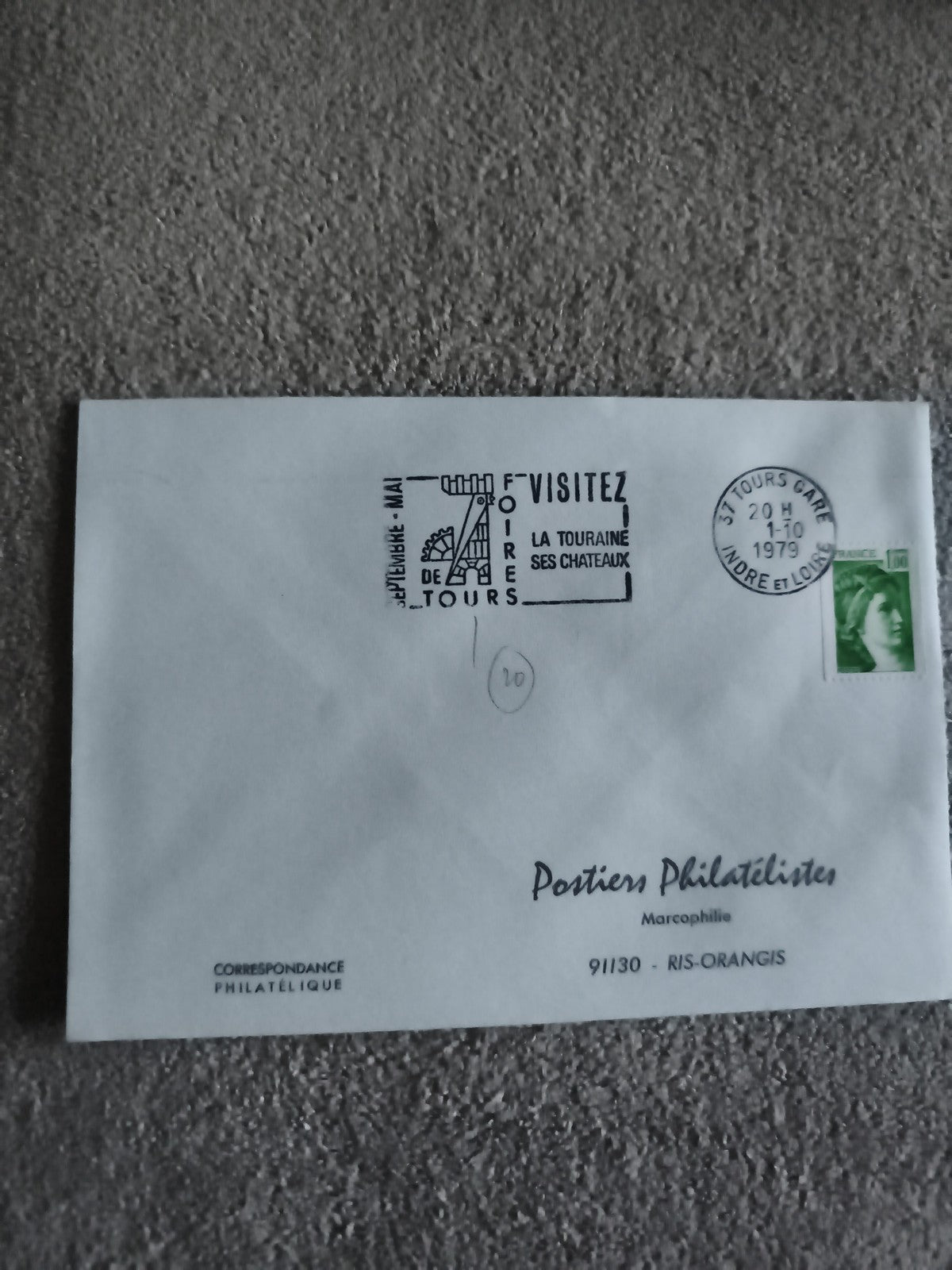 Lettre 1er jour Foire de Tours 1979 cachet spécial philatélie Marcophilie