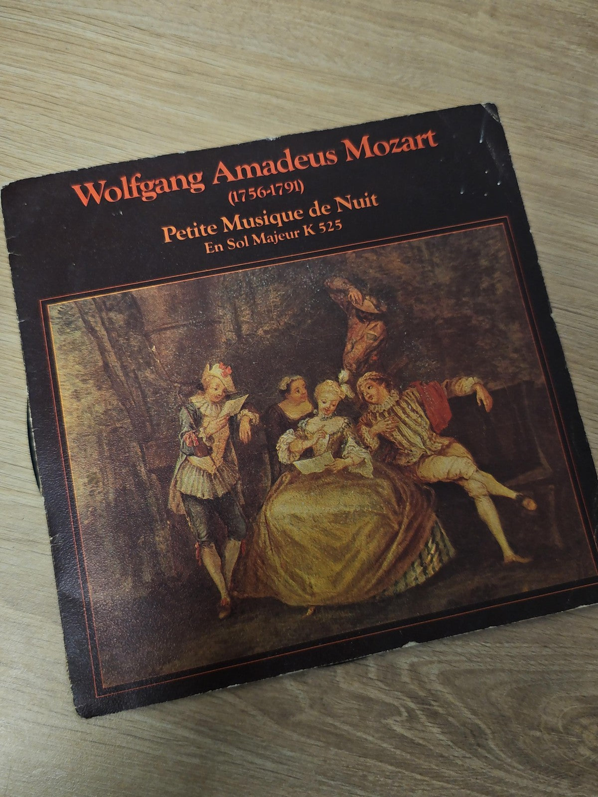 Vintage 45 tours ancien vinyle Wolfgang Mozart disque rétro collection musique c