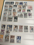 Lot timbres France oblitérés monuments art paysages philatélie poste