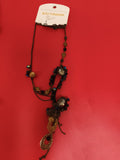 Collier vintage Bleu Turquoise pendentifs filigrane perles deadstock fantaisie