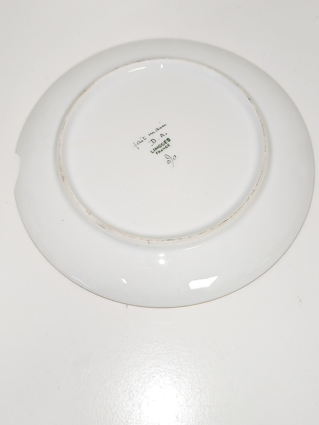 Petite assiette ancienne Limoges à restaurer, vaisselle vintage collection rétro