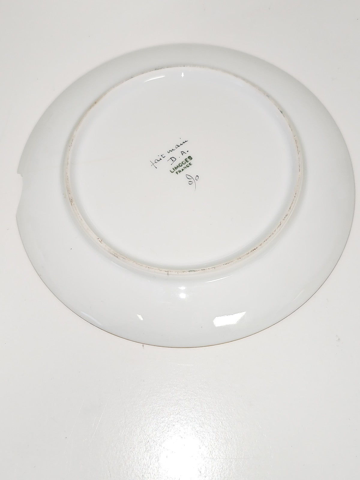 Petite assiette ancienne Limoges à restaurer, vaisselle vintage collection rétro