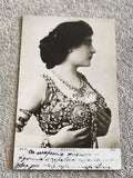 Carte postale BNK Dione portrait femme 1900s écriture philatélie