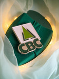 Pin's publicitaire CBC émail vintage rétro vert logo années 80-90 rare
