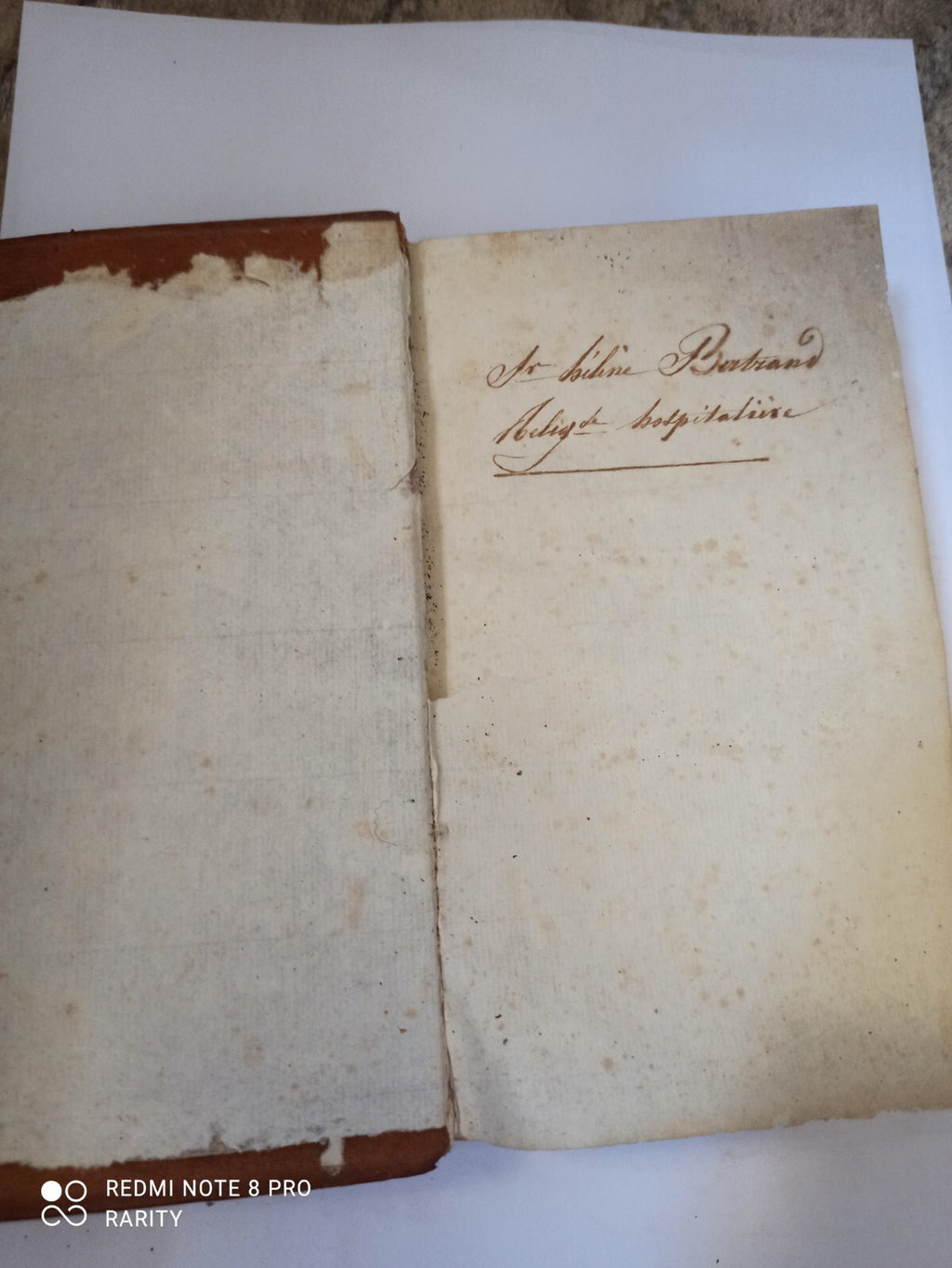 Livre ancien reliure marbrée Évangile Médité Tome VII 1826 rare
