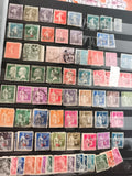 Lot anciens timbres France oblitérés Semeuse Pasteur Cérès philatélie vintage