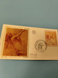 Enveloppe FDC premier jour Charles Le Brun Étude de femme à genoux timbre 1973