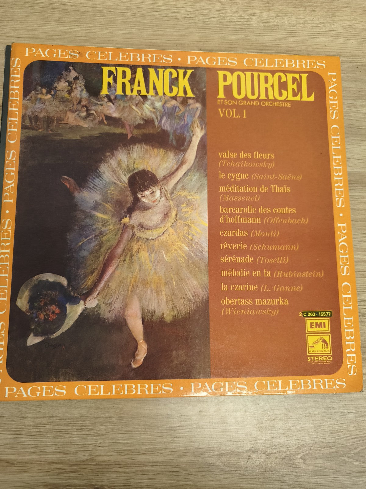 Vinyle 33T Franck Pourcel Pages Célèbres Vol.1 Grand Orchestre EMI pochette oran