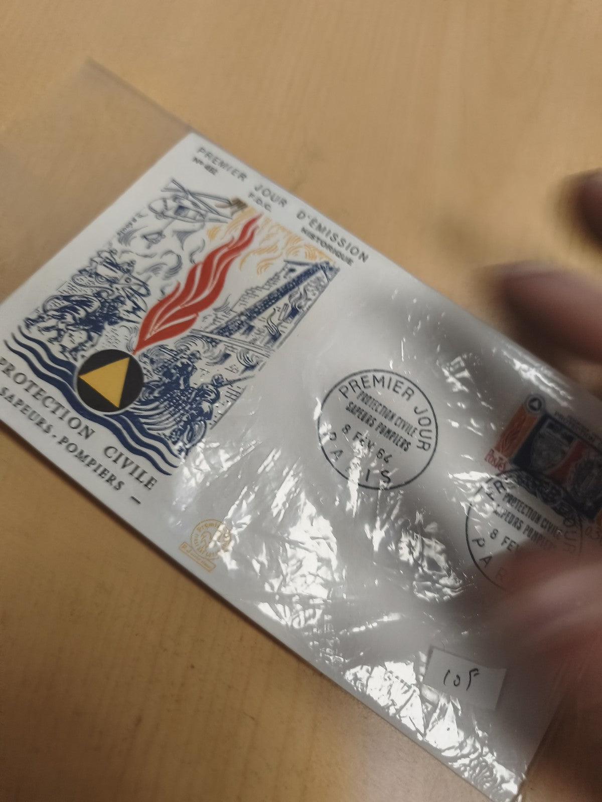 Enveloppe FDC Protection Civile 1964 Premier Jour Paris philatélie pompier