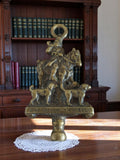 Heurtoir de porte ancien bronze chasse à courre ? OYEH SIR JOHN PEEL, vintage dé
