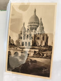 Carte postale ancienne Sacré-Cœur Paris CPA photo vintage noir et blanc