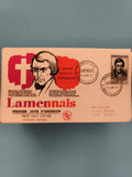 Lettre Premier Jour Lamennais 1957 illustration Liberté Égalité Fraternité FDC