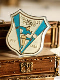 Pin's vintage Football Club Dieppois blason émaillé FFF 1896 badge ancien