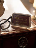 Porte-clés publicitaire vintage Meuras rétro, plaque translucide, accessoire anc