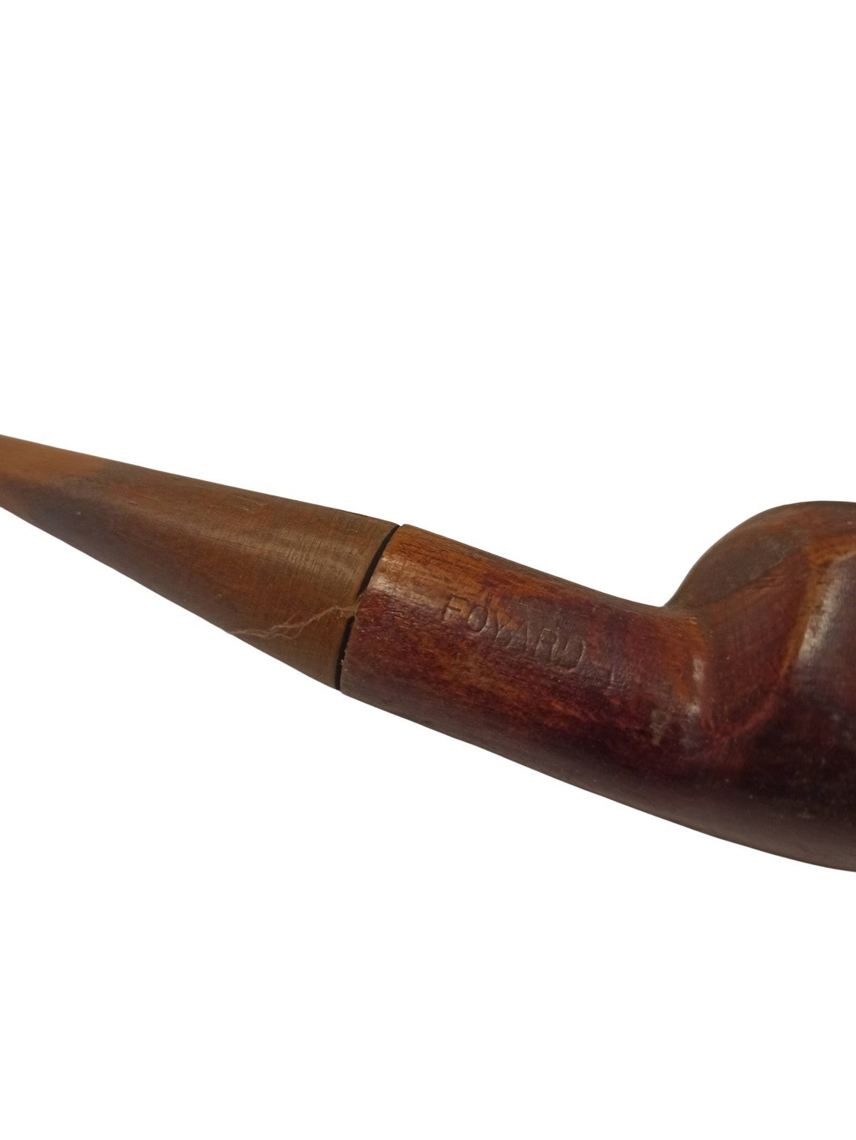 Pipe ancienne Foyard vintage, foyer facetté, aspect bois brun rétro