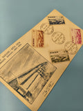 Ancienne enveloppe FDC Vietnam 1968 timbres Saigon Bien Hoa pont illustré