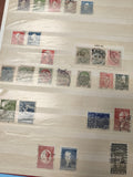 Lot ancien timbres oblitérés Danemark collection philatélie, portraits, couleurs