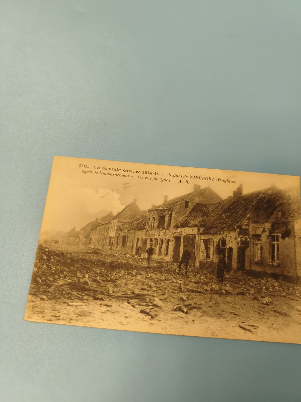 Carte postale ancienne Guerre 1914-18 Nieuport Belgique ruines bombardement