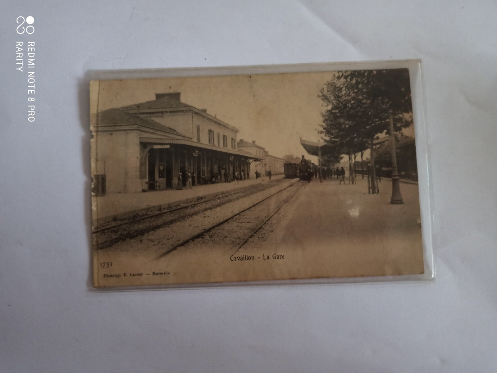 Carte postale ancienne Cavaillon Gare phototypie Lacour Marseille rare