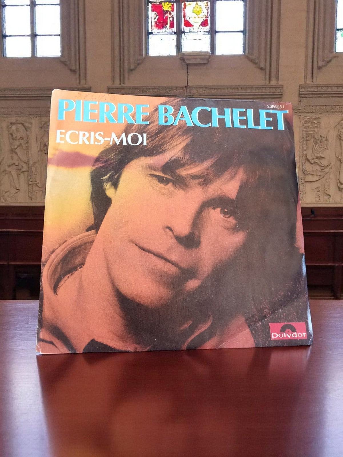 Vinyle 45 tours Pierre Bachelet Écris-Moi vintage Polydor, pochette originale