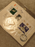 Lettre affranchie Bulgarie timbres poste oiseaux et science, oblitération Roussé