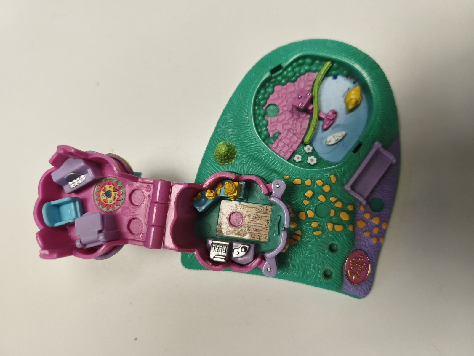 Vintage Polly Pocket 1996 Rocket Ride fête foraine ancien coffret miniature rétr
