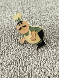 Pin's vintage cuisinier moustachu émaillé, chef pâtissier rétro (Ref 2)