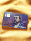 Télécarte 120 unités Alexander Graham Bell vintage, carte à puce illustrée