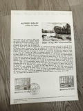 Feuillet philatélique Alfred Sisley Canal du Loing ARPHILA 75 Paris timbre Franc
