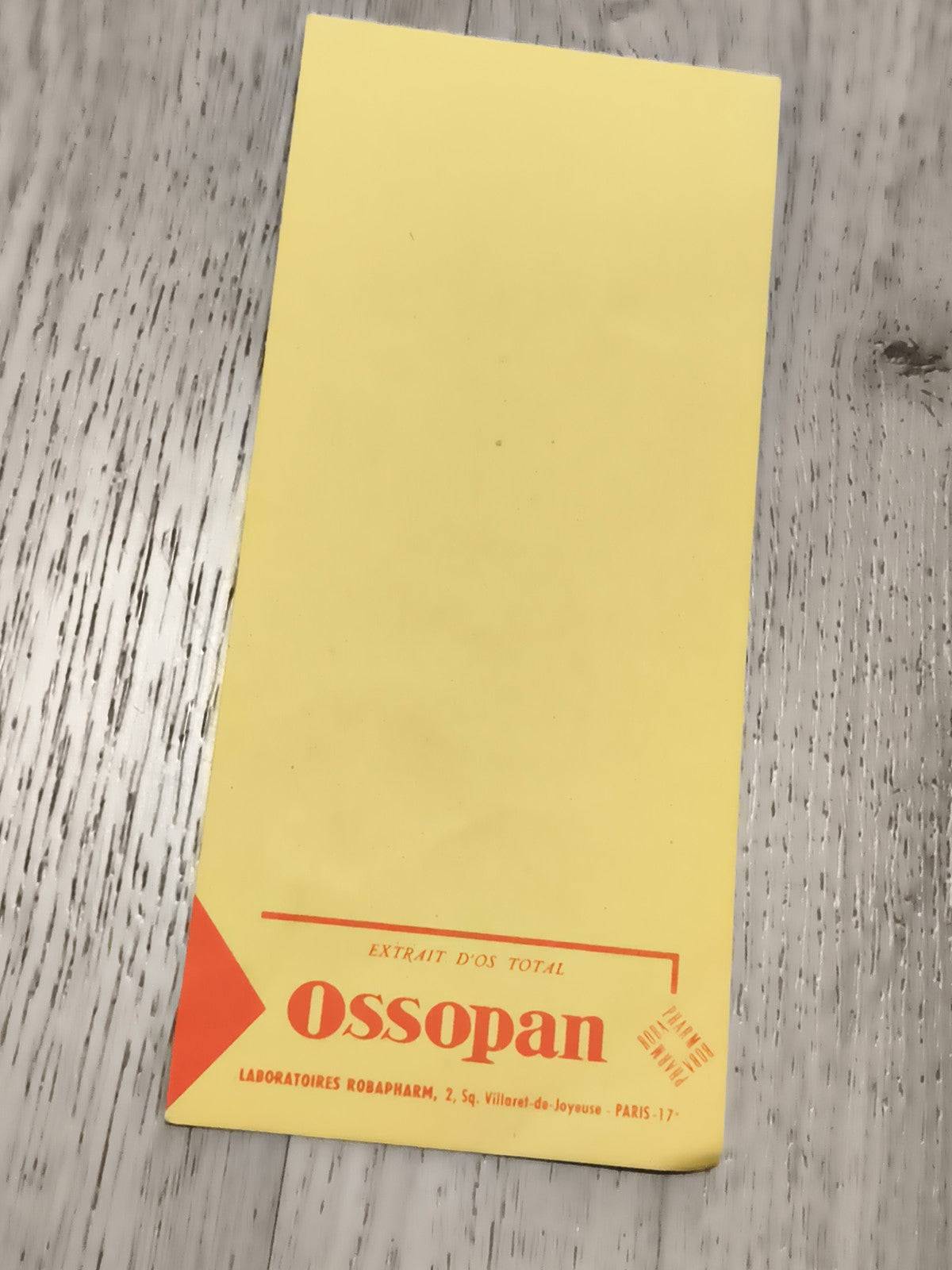 Publicité ancienne Ossopan Laboratoires Robapharm Paris pharmacie vintage