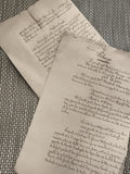 Ancien document manuscrit français XVIIIe, écriture cursive, lot papier ancien