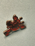 Pin's vintage girafe émaillé rouge, collection rétro animalier, occasion