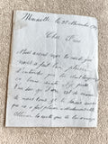 Lettre manuscrite ancienne 1914 Marseille Première Guerre WW1 papier d’époque