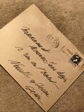 Lettre ancienne timbrée France, Marianne 4,50F, cachet Paris, philatélie (Ref 27