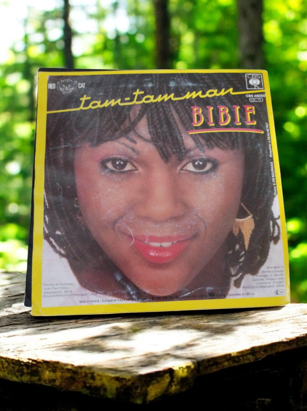 Vinyle 45 tours Bibie Tam-Tam Man CBS pop française années 80 vintage