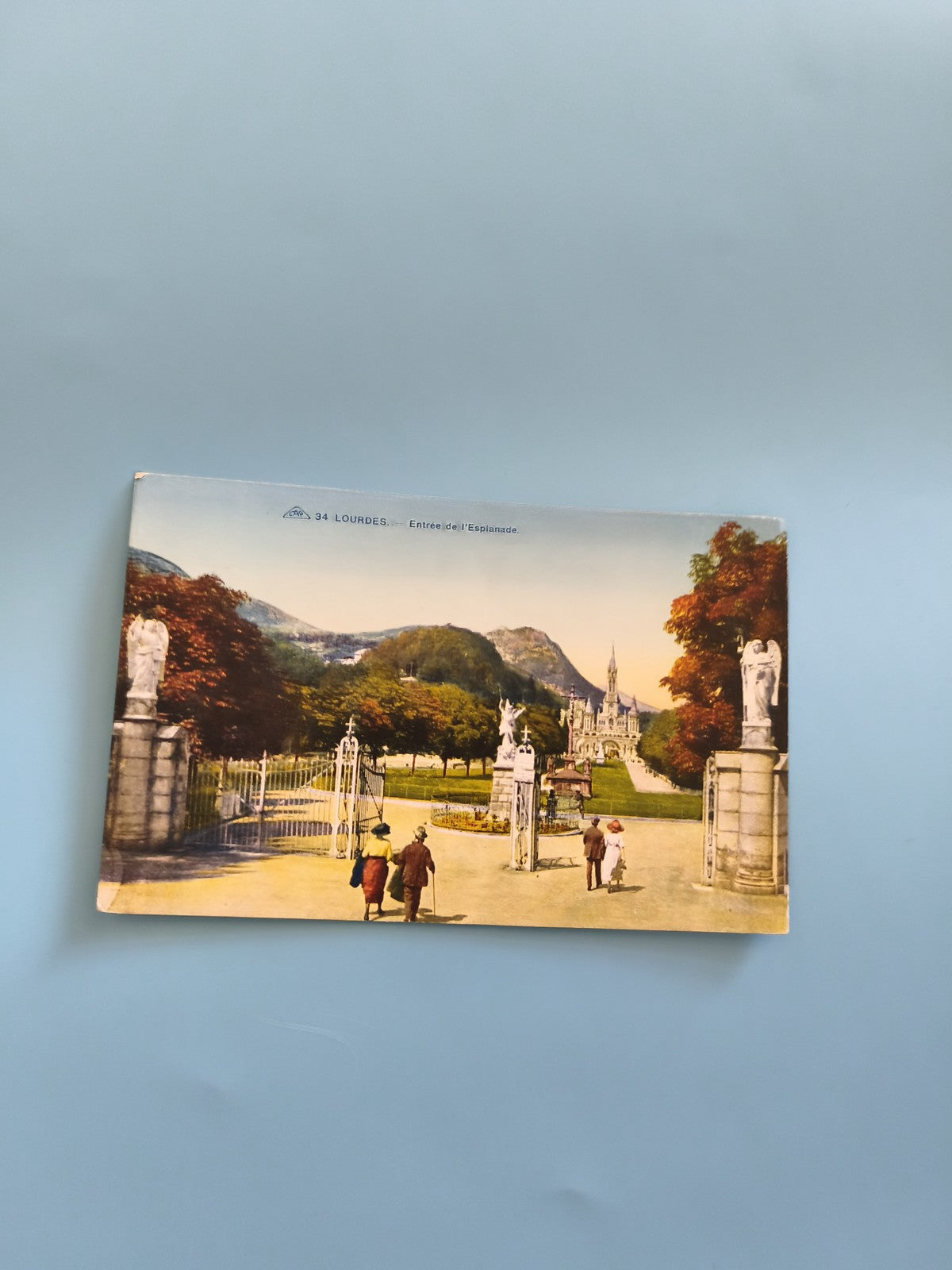 Carte postale vintage ancienne Lourdes collection rétro France paysage