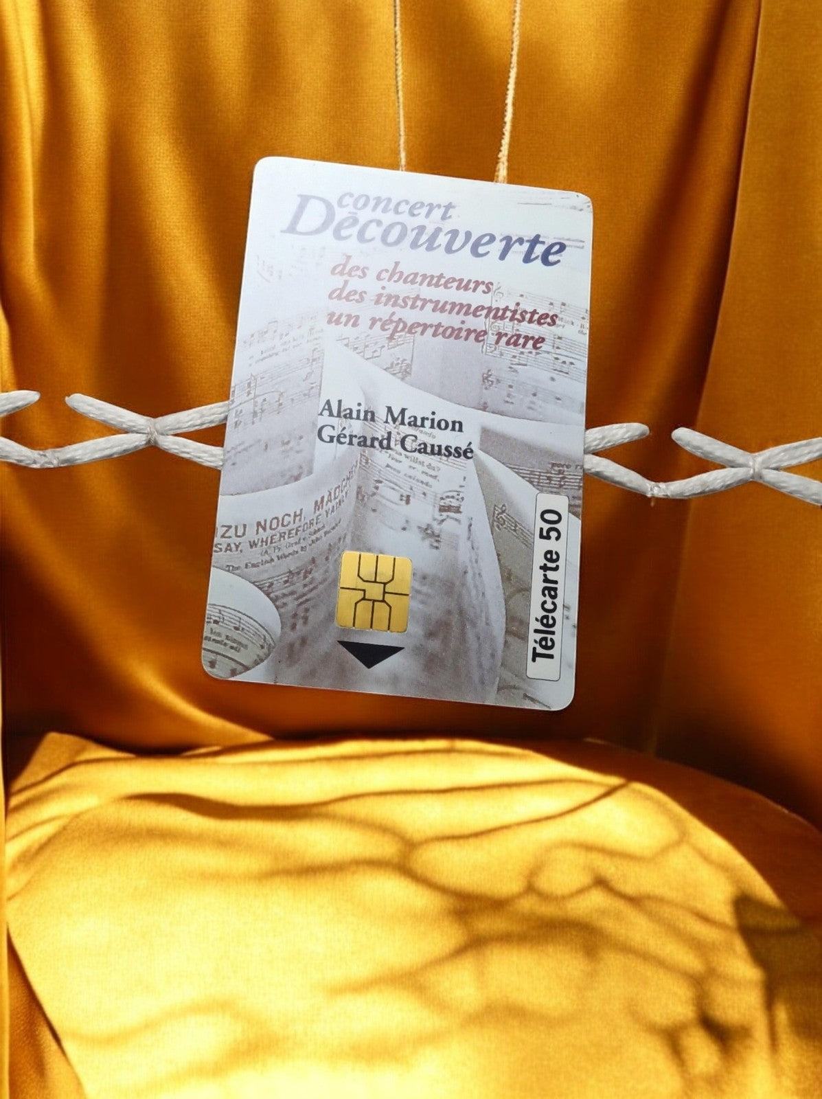 Télécarte 50 unités Concert Découverte Alain Marion Gérard Caussé vintage carte