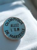 Pin's vintage Olympique de Marseille OM badge rond ancien supporteur foot