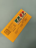 Ancienne enveloppe philatélie suisse 1965 avec timbres Helvetia collection