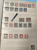 Lot anciens timbres oblitérés Danemark collection philatélie vintage couleurs